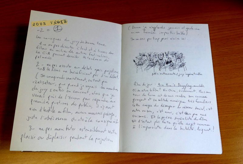 Page 1 du carnet de Matthieu Chatellier