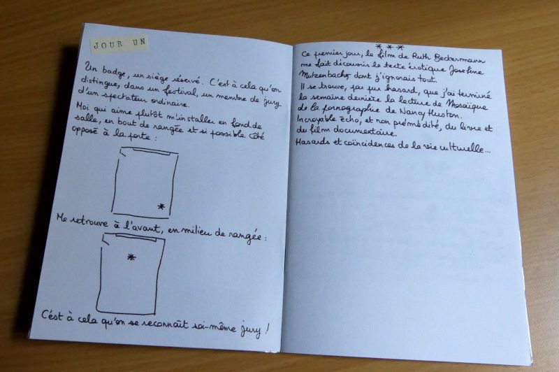 Page d'un carnet du jury