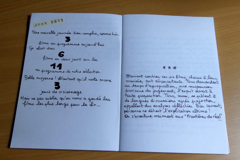 Page d'un carnet du jury