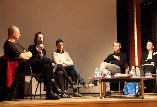 Pascal Desfarges, Marion Loire, Thibault Christophe, Nicolas Beudon, Claire Hannecart (photo : Arsène Ott pour l'ACIM)