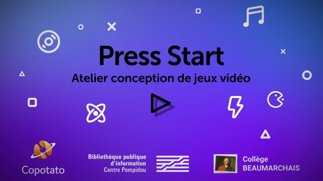 Visuel de l'écran de l'atelier de conception de jeux vidéo